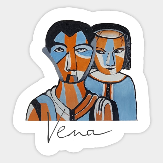 Couple 2 Sticker by artbyvena